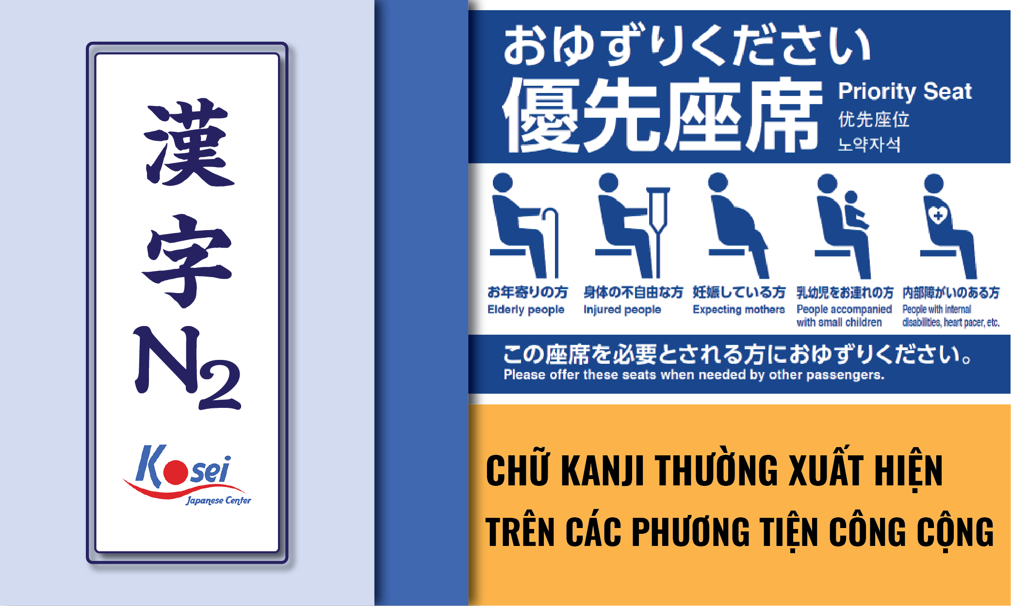 các kanji thường thấy trên các phương tiện công cộng