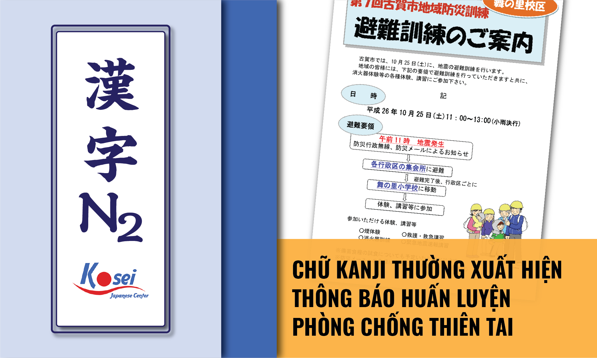 những kanji thường xuất hiện trên chỉ dẫn thông báo
