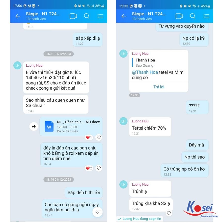 kosei, thi jlpt, jlpt 12/2023, ngày thi jlpt, trung tâm tiếng nhật, kosei nihongo