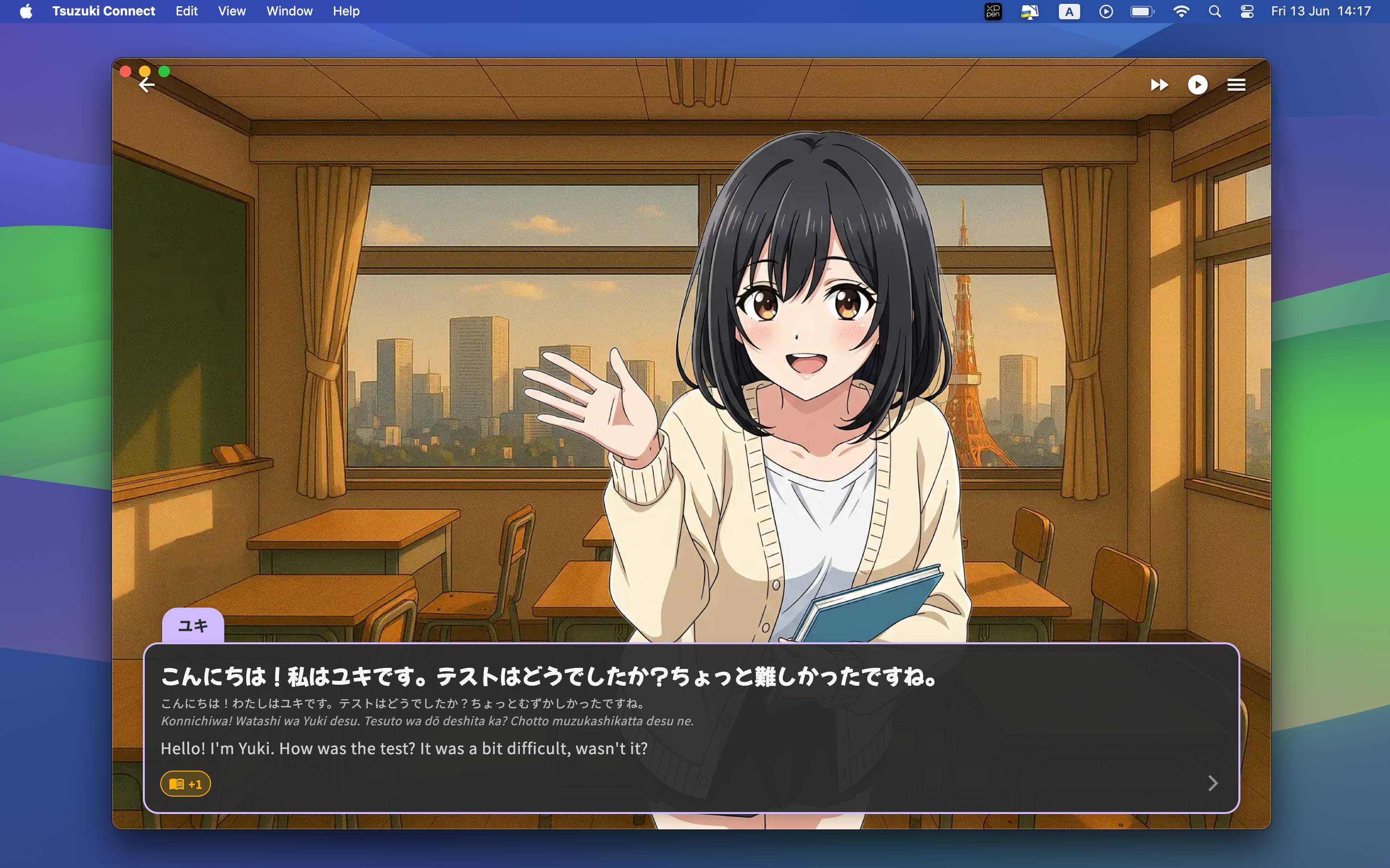 Đồng hành với nhân vật anime Yuki qua các thử thách bài học trong game

