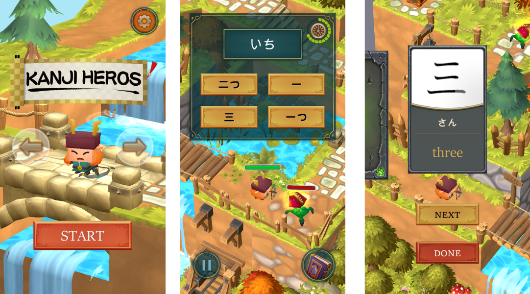 Game học từ vựng tiếng Nhật với đồ hoạ đẹp mắt, đáng yêu

