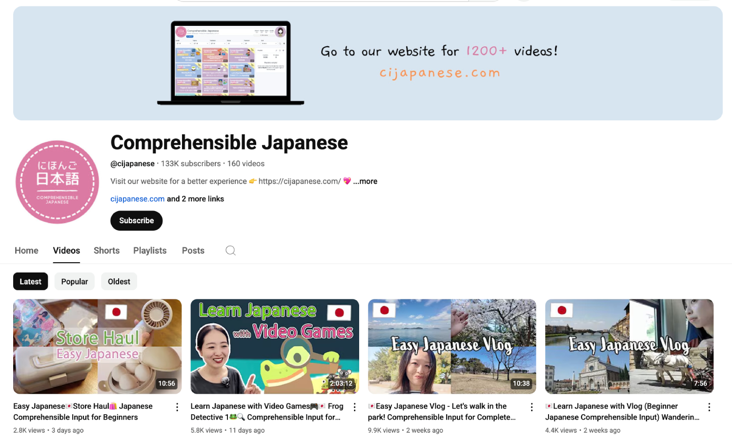 Bạn sẽ học qua các video về văn hoá, cuộc sống ở Nhật Bản trên kênh Comprehensible Japanese