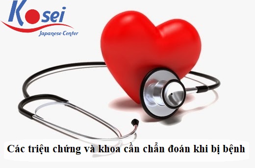 Tiếng Nhật chủ đề Y tế: Các triệu chứng và khoa cần chẩn đoán khi bị bệnh