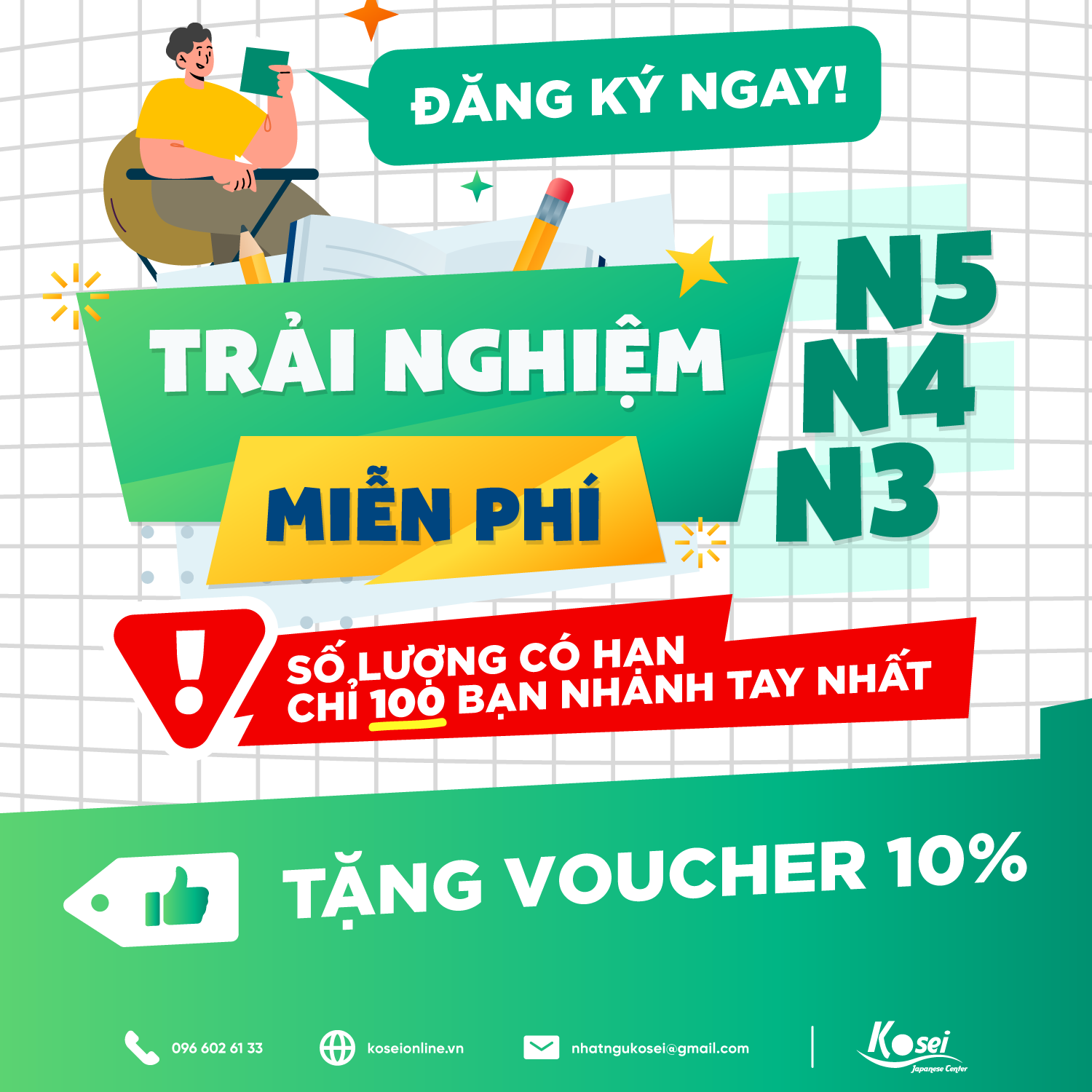học thử miễn phí trình độ n5 n3