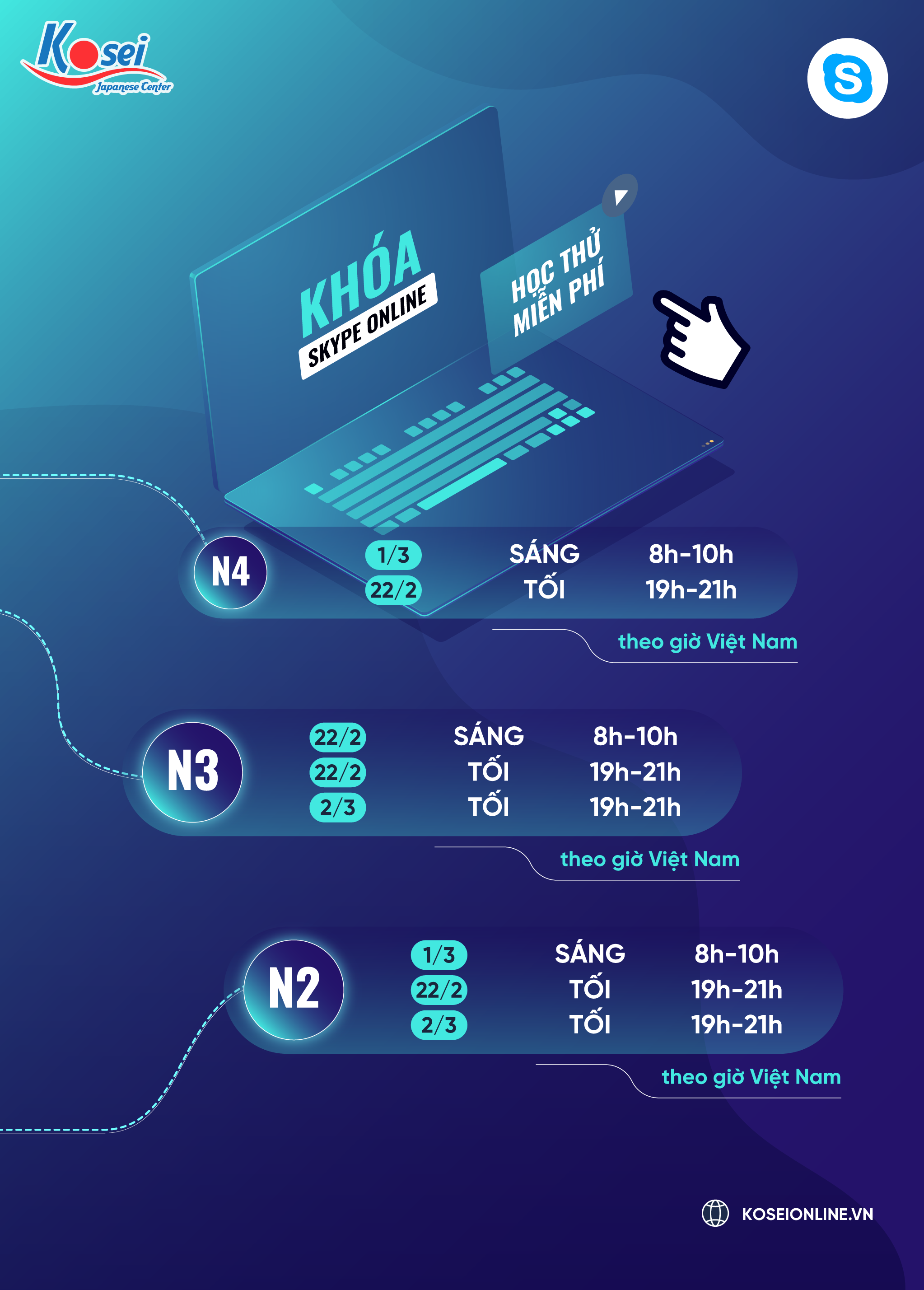 khoá học miễn phí skype