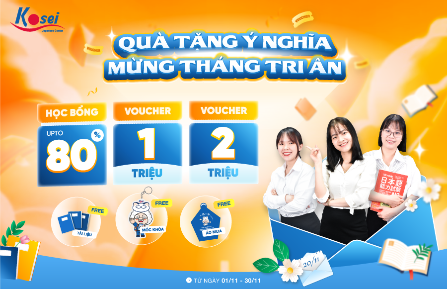 tri ân nhà giáo, 20/11, tri ân 20/11, ưu đãi khoá học tiếng nhật mừng 20/11, học tiếng nhật, nhà giáo việt nam