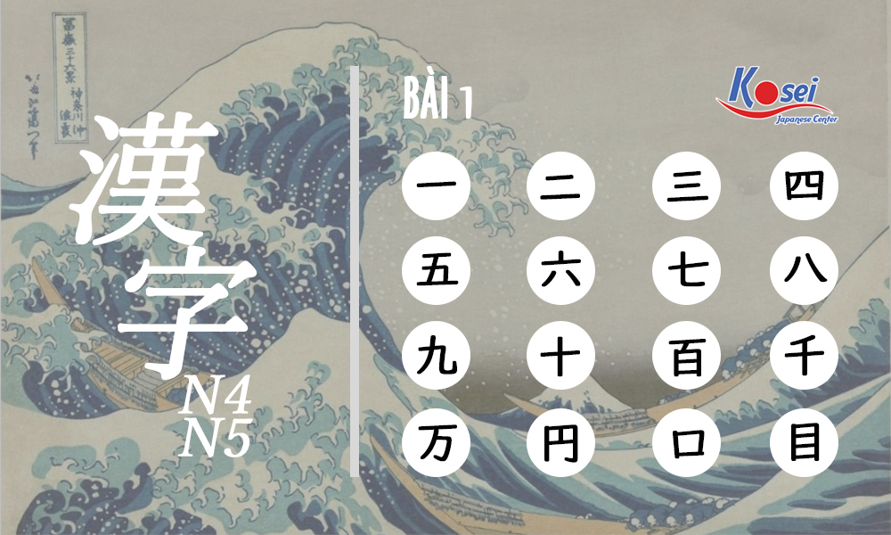 Học nhanh 16 Hán tự mỗi ngày - Học kanji Bài 1 N4-5