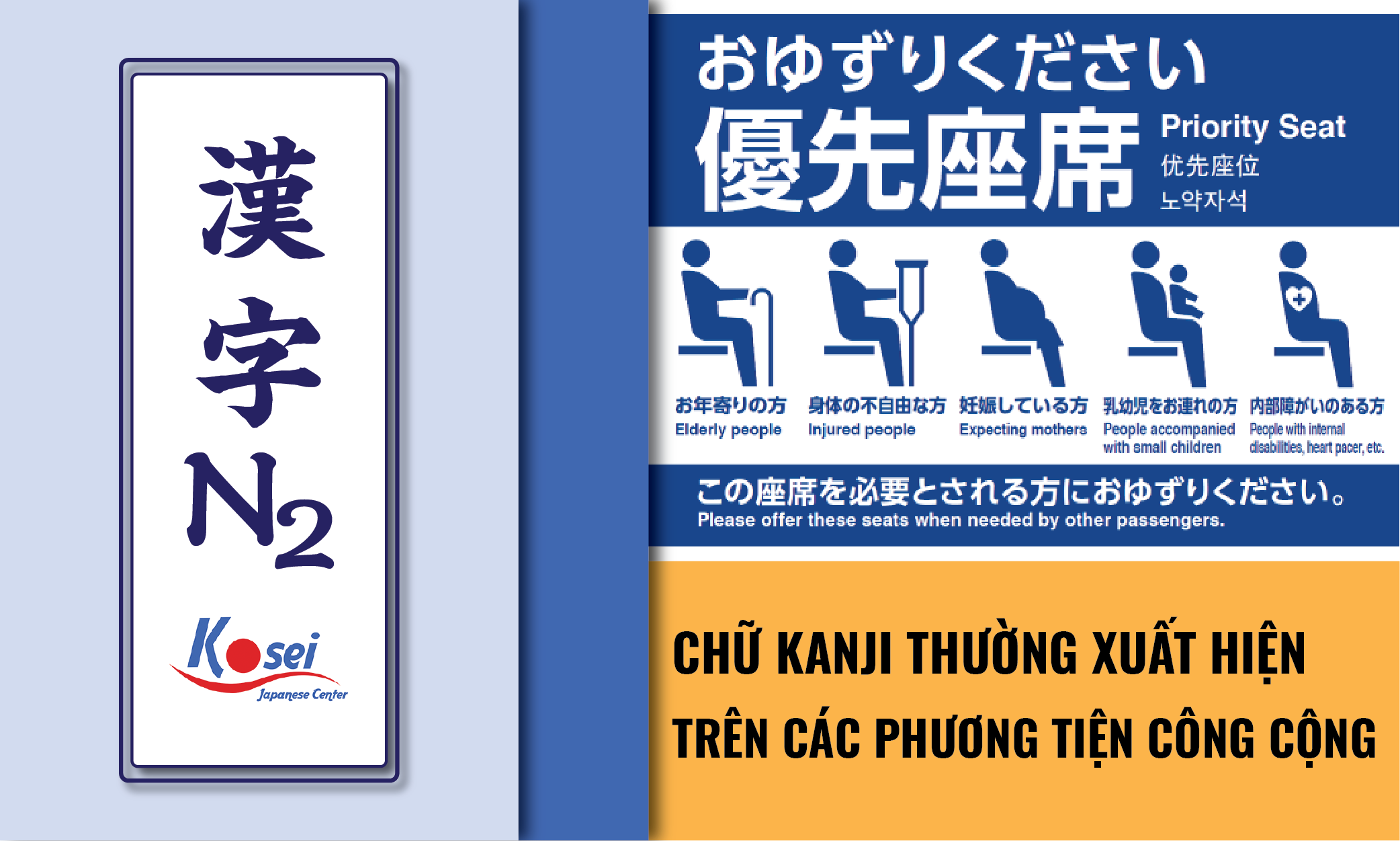 (Tổng hợp) Kanji N2: Các Kanji thường thấy trên các phương tiện công cộng