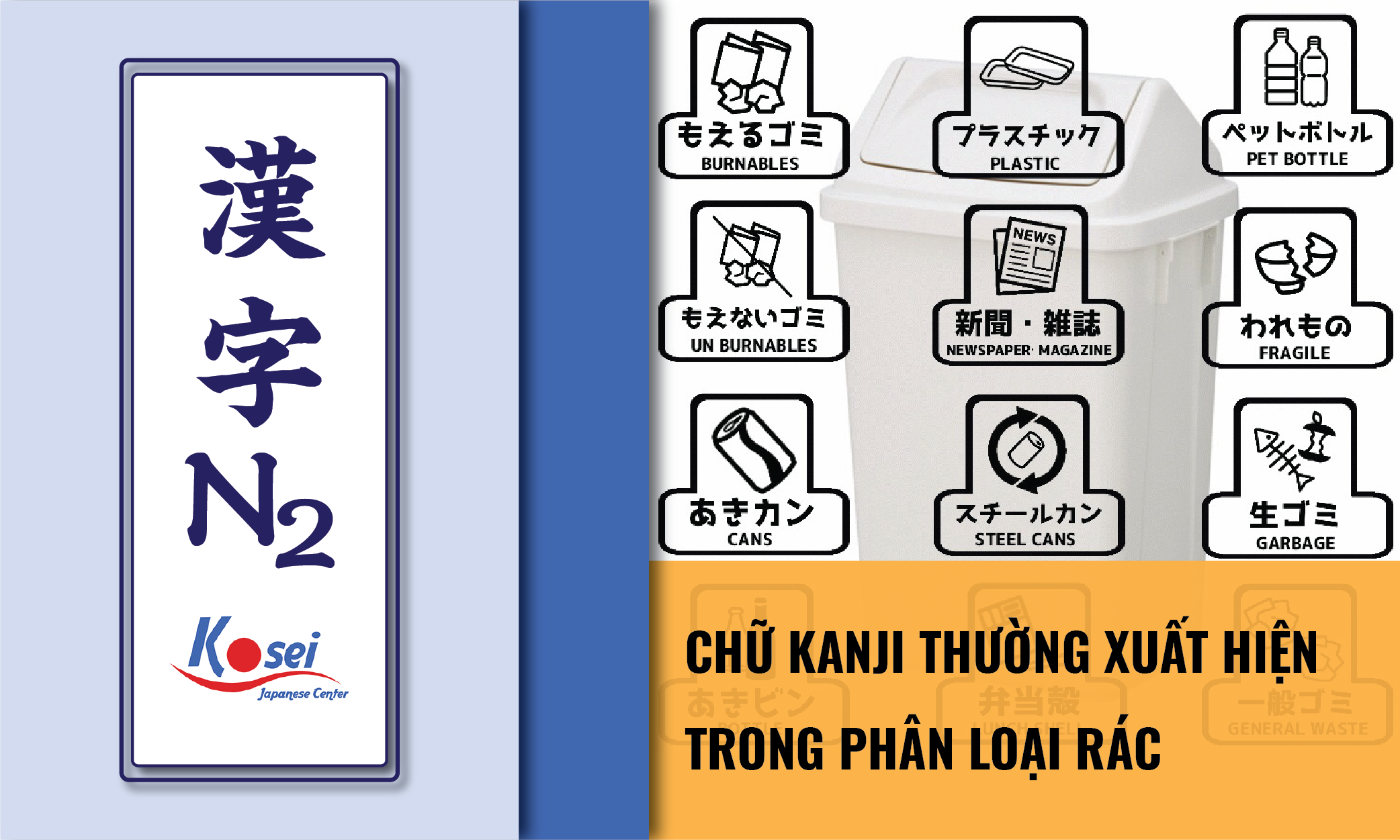 (Tổng hợp) Kanji N2: Phân loại rác