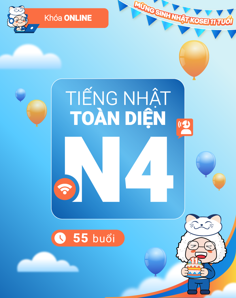 Khoá học tiếng Nhật N4 Toàn Diện