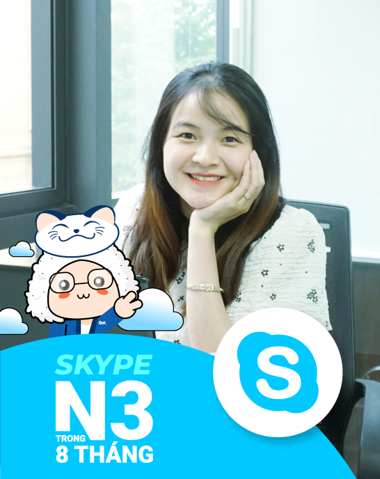 Khoá học tiếng Nhật N3 trong 8 tháng Skype