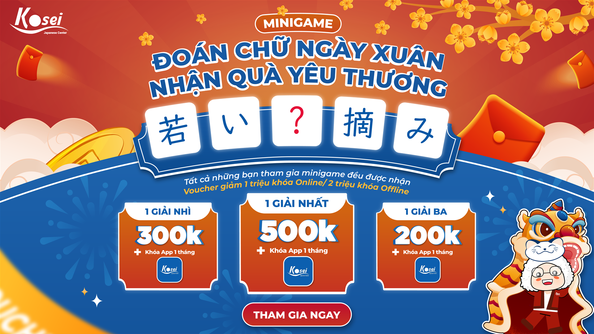 Thử tài đoán chữ ngày xuân - Nhận quà yêu thương cùng Kosei