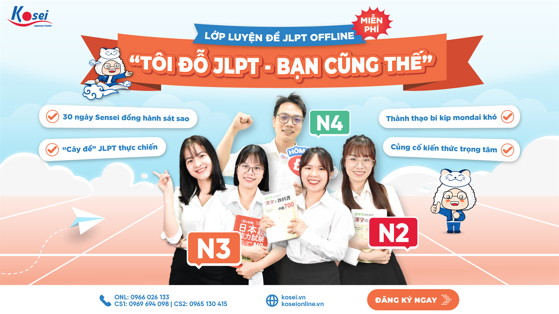 Tôi đỗ JLPT - Bạn cũng thế - Luyện đề JLPT tại Kosei