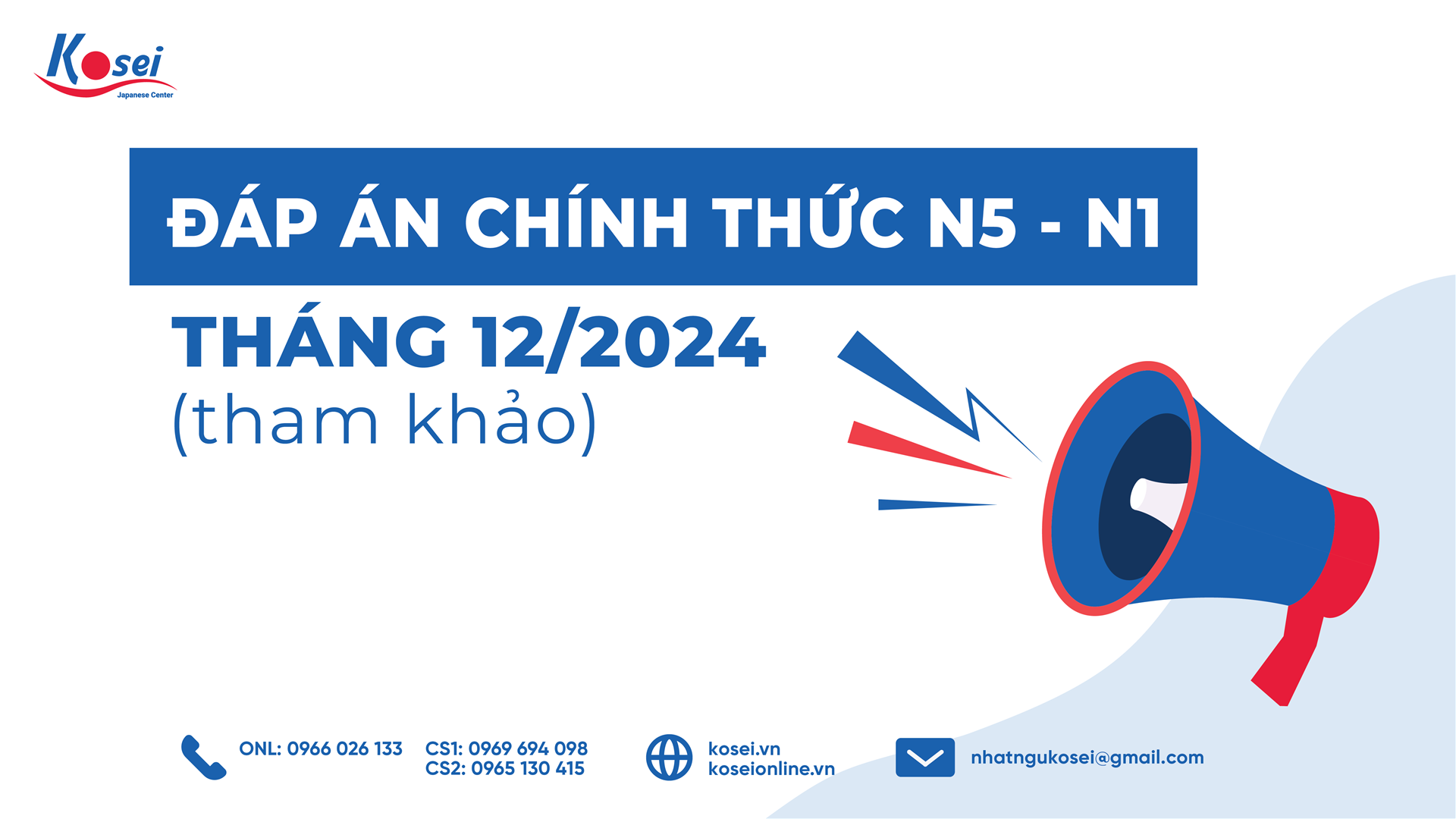 Đáp án đề thi JLPT N5 - N1 tháng 12/2024 chính thức (tham khảo)