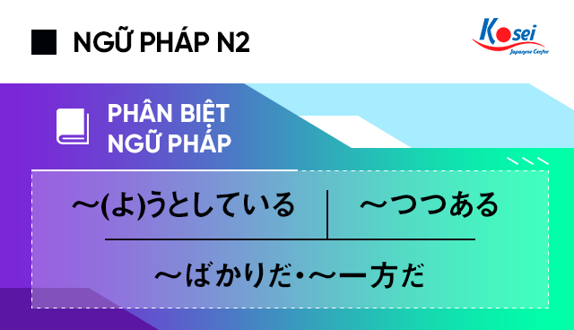 Ngữ Phap N2 Dễ Nhầm Lẫn よ うとしている Va つつある Va ばかりだ 一方だ