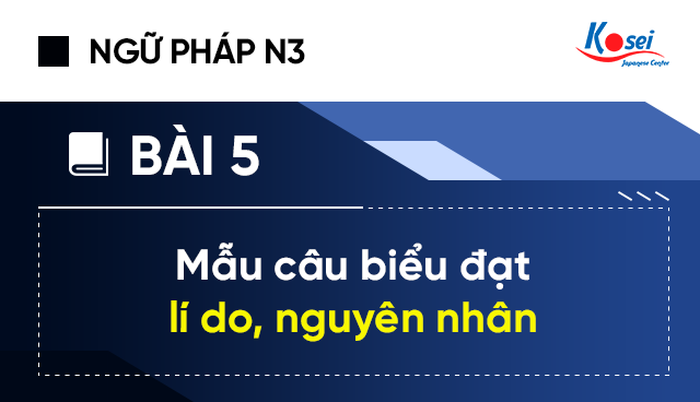 Ngữ Phap Tiếng Nhật N3 Bai 5 Những Mẫu Cau Biểu đạt Li Do Nguyen Nhan